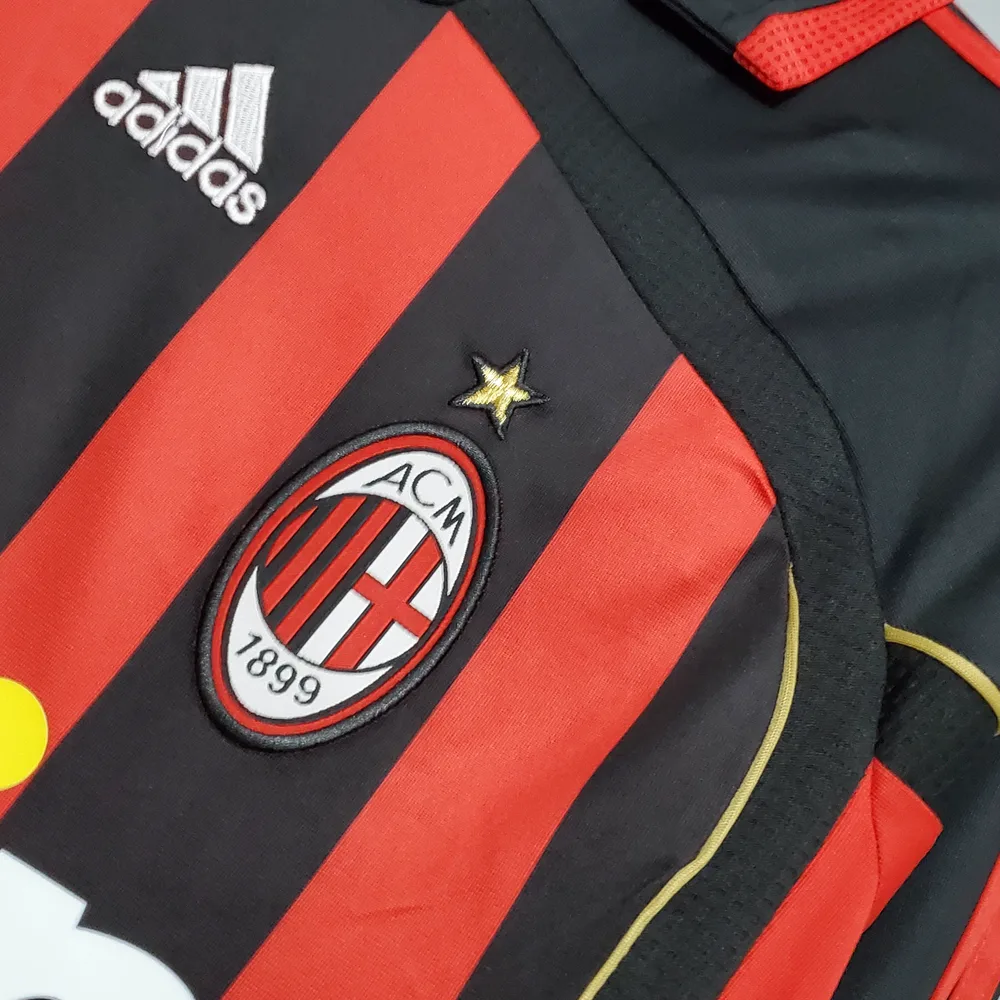 AC Milan 2006/2007 Retro Long Sleeve AC Milan Home Football Shirt 2006/2007 — 4