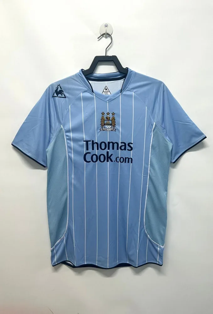 Manchester City 2007/2008 Retro Manchester City Local Camiseta de fútbol 2007/2008