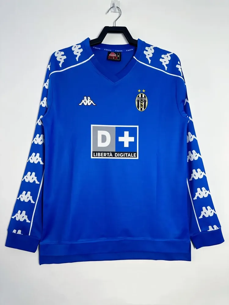 Juventus 1999/2000 Retro Manga larga Juventus Visitante Camiseta de fútbol 1999/2000