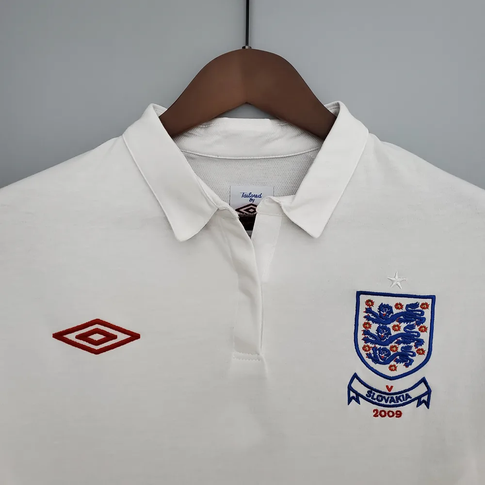 England 2010 Retro England Home Soccer Jersey 2010 — 4