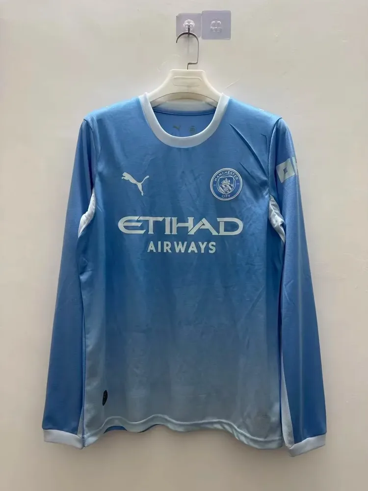 Manchester City 2026/2027 Long Sleeves Manchester City Home Football Jersey 2026/27