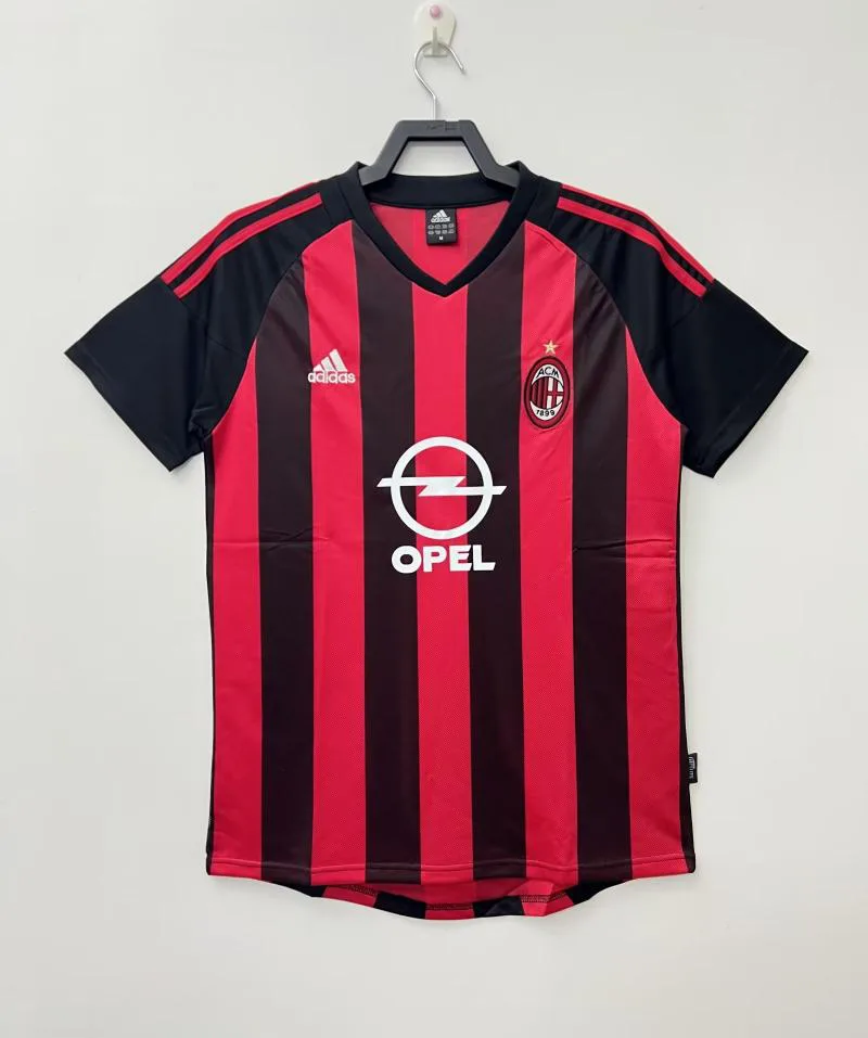 AC Milan 2002/2003 Retro AC Milan Local Camiseta de fútbol 2002/2003
