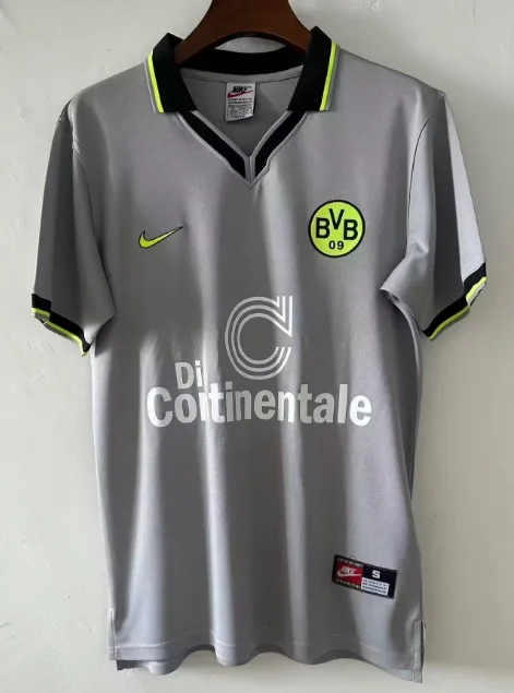 Borussia Dortmund 1997/1998 Retro Dortmund Away Football Shirt 1997/1998