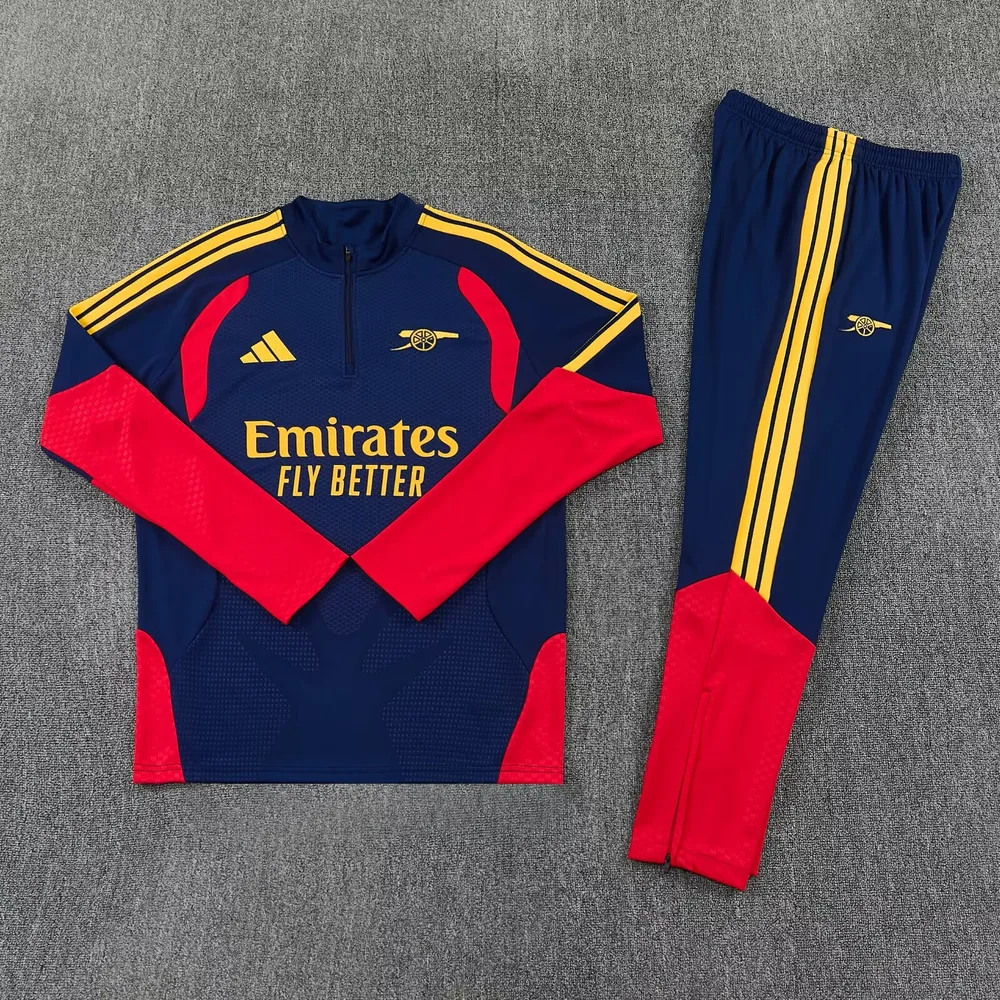Arsenal 2026/2027 Arsenal Half-Pull Training Suit Red Blue Football Jersey 2026/27 — 3