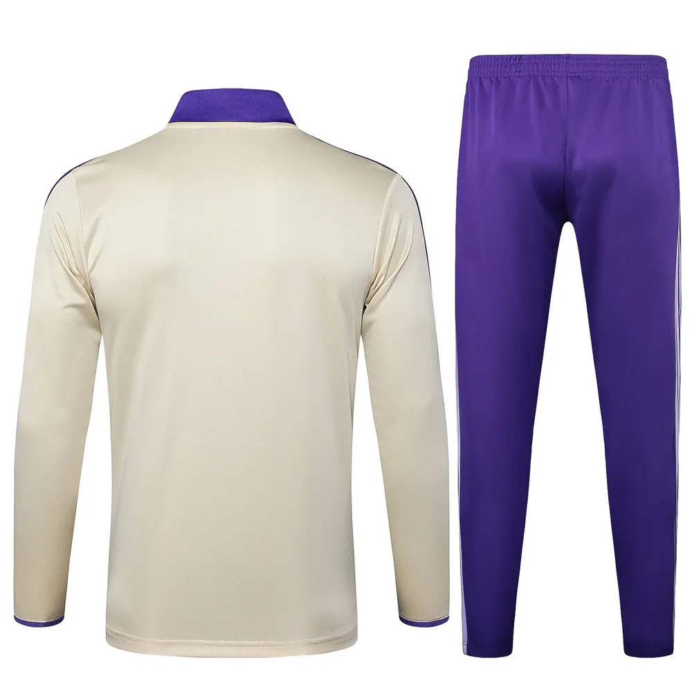 Real Madrid 2025/2026 Real Madrid Apricot Retro Edition Half-Pull Conjunto de entrenamiento Camiseta de fútbol Set 2025/2026 — 2