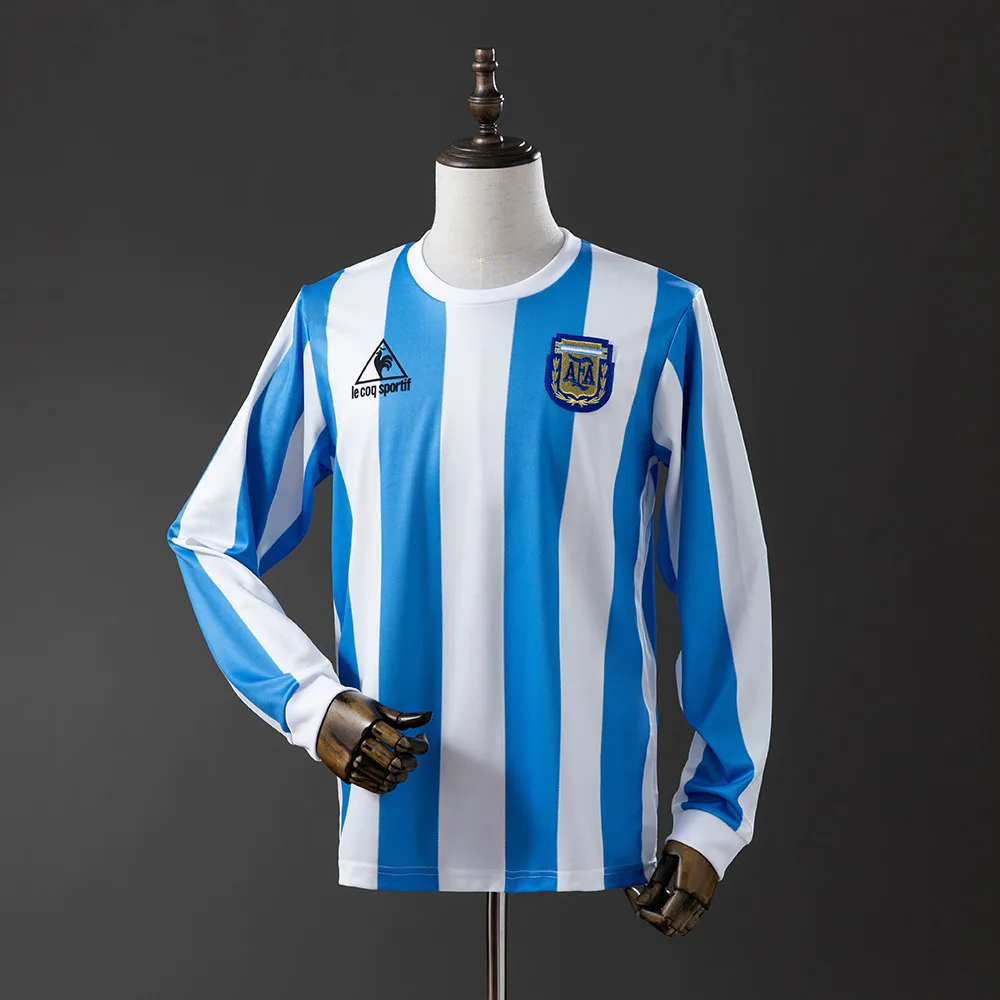 Argentina 1986 Retro Manga larga Argentina Local Jersey 1986