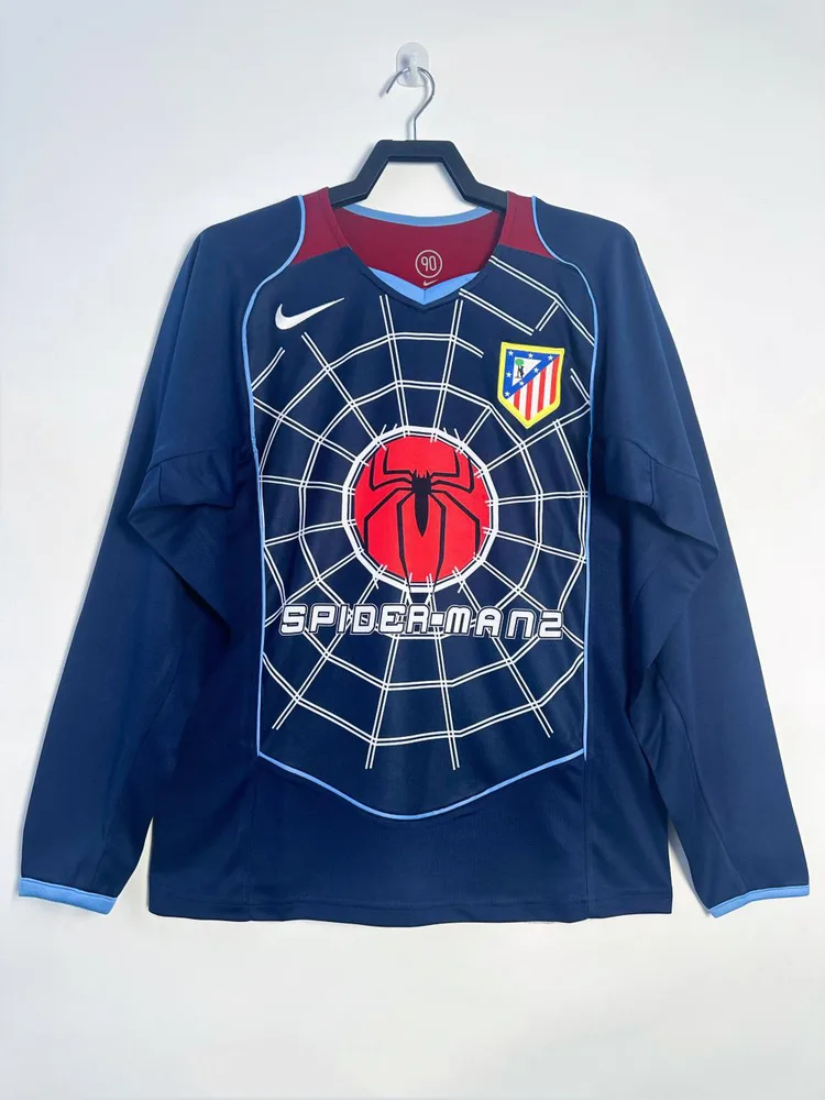 Atlético Madrid 2004/2005 Retro Manga larga Atletico Madrid Visitante Camiseta de fútbol 2004/2005