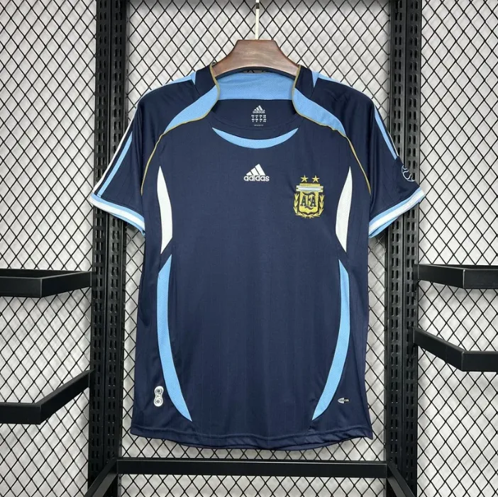 Argentina 2006 Retro Argentina National Team Visitante Camiseta de fútbol 2006