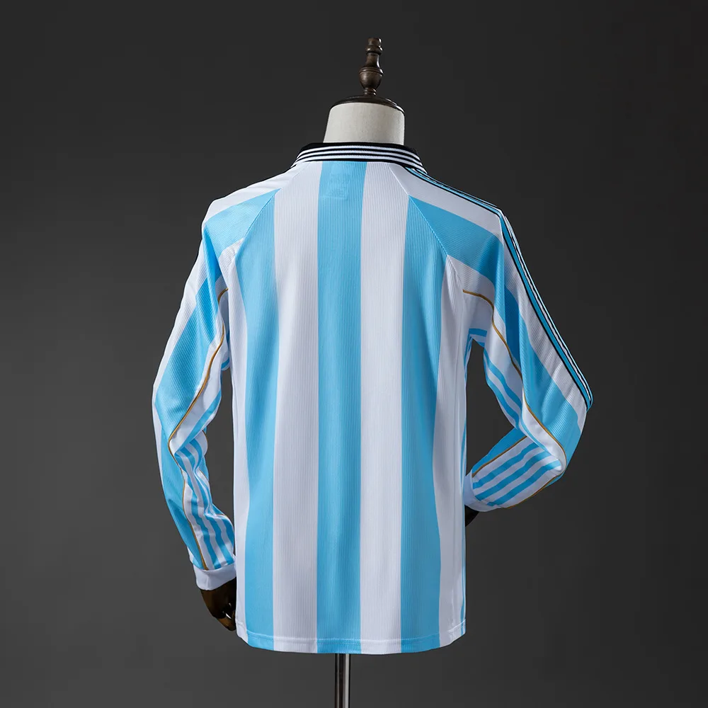 Argentina 1998 Retro Long Sleeve Argentina Home Jersey 1998 — 2