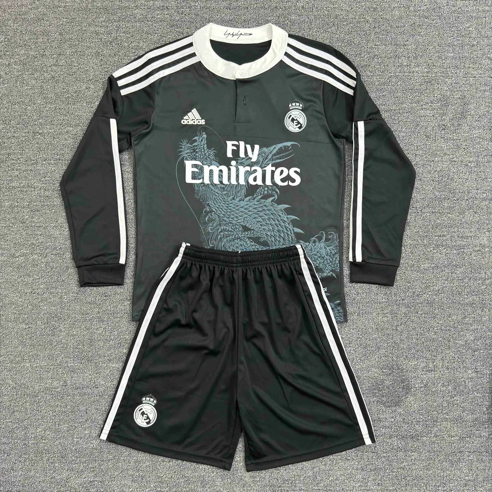 Real Madrid 2014/2015 Retro Manga larga Real Madrid Tercera Visitante Camiseta de fútbol Talla infantil 2014/2015