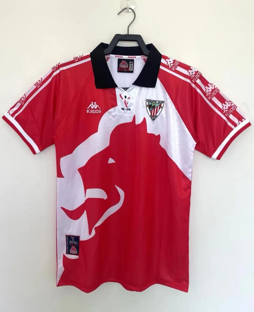 Athletic Bilbao 1997/1998 Retro Athletic Bilbao Local Camiseta de fútbol 1997/1998