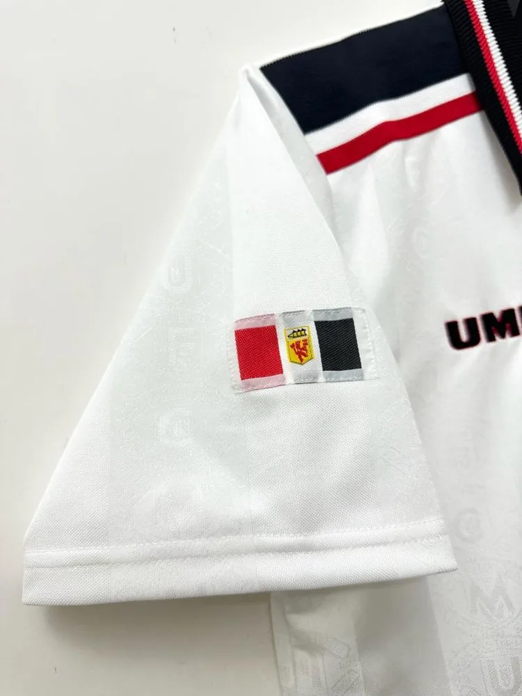 Manchester United 1998/1999 Retro Manchester United Away White Football Shirt 1998/1999 — 8