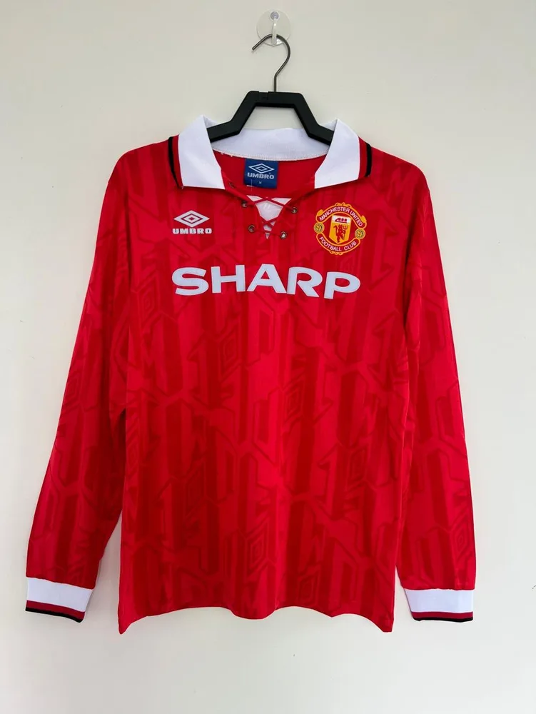 Manchester United 1992/1994 Retro Manga larga Manchester United Local Camiseta de fútbol 1992/1994