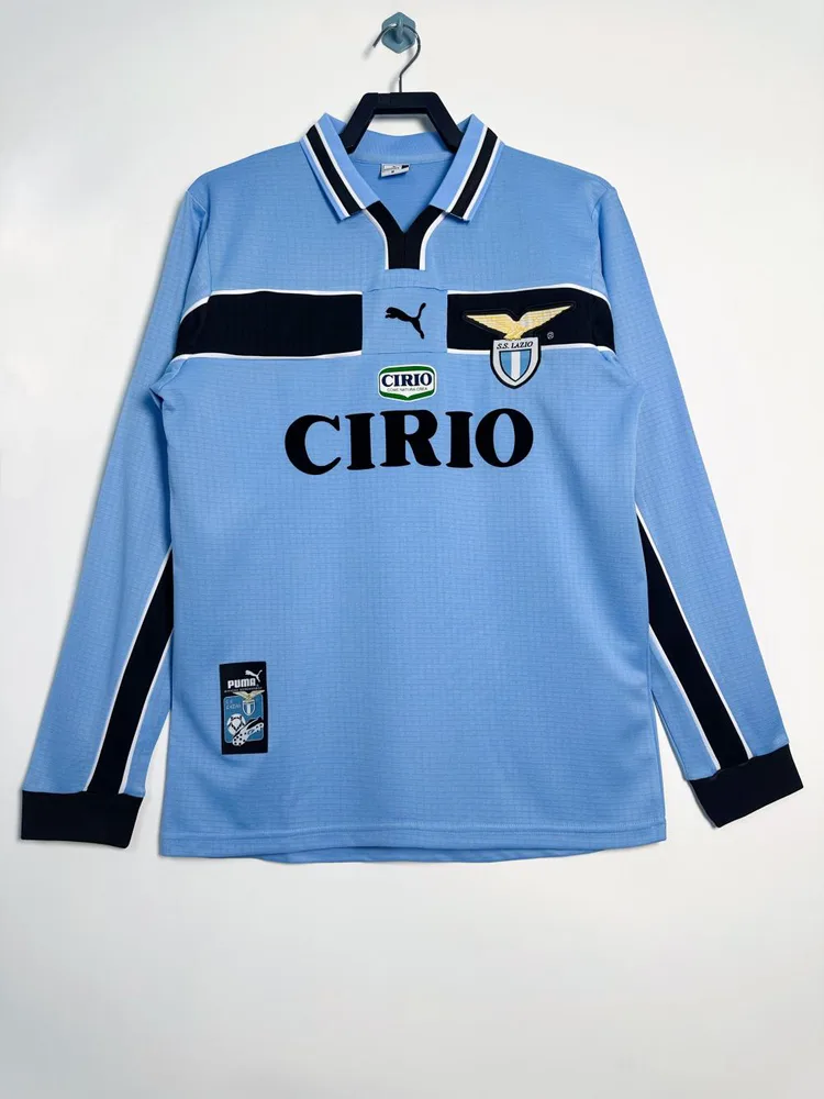 Lazio 1998/1999 Retro Manga larga Lazio Local Camiseta de fútbol 1998/1999