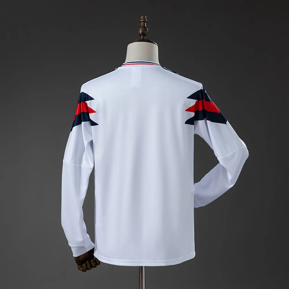 England 1990 Retro England Home Long Sleeve Jersey 1990 — 2