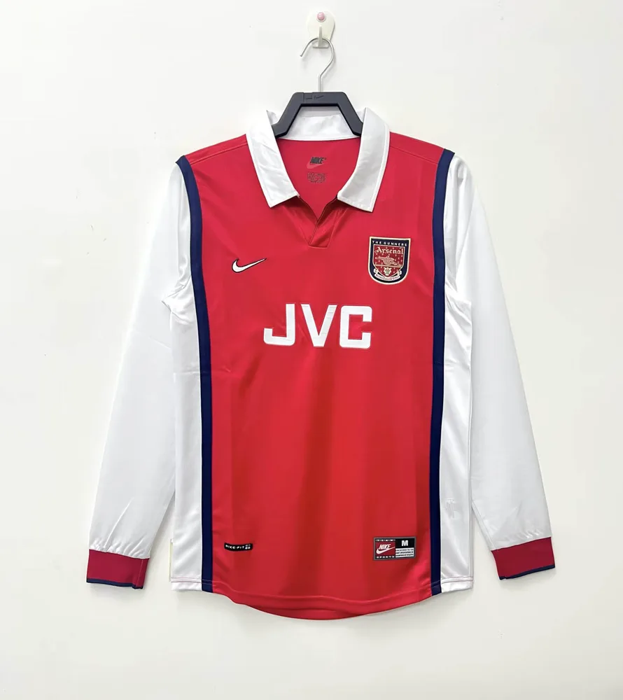 Arsenal 1998/1999 Retro Manga larga Arsenal Local Camiseta de fútbol 1998/1999