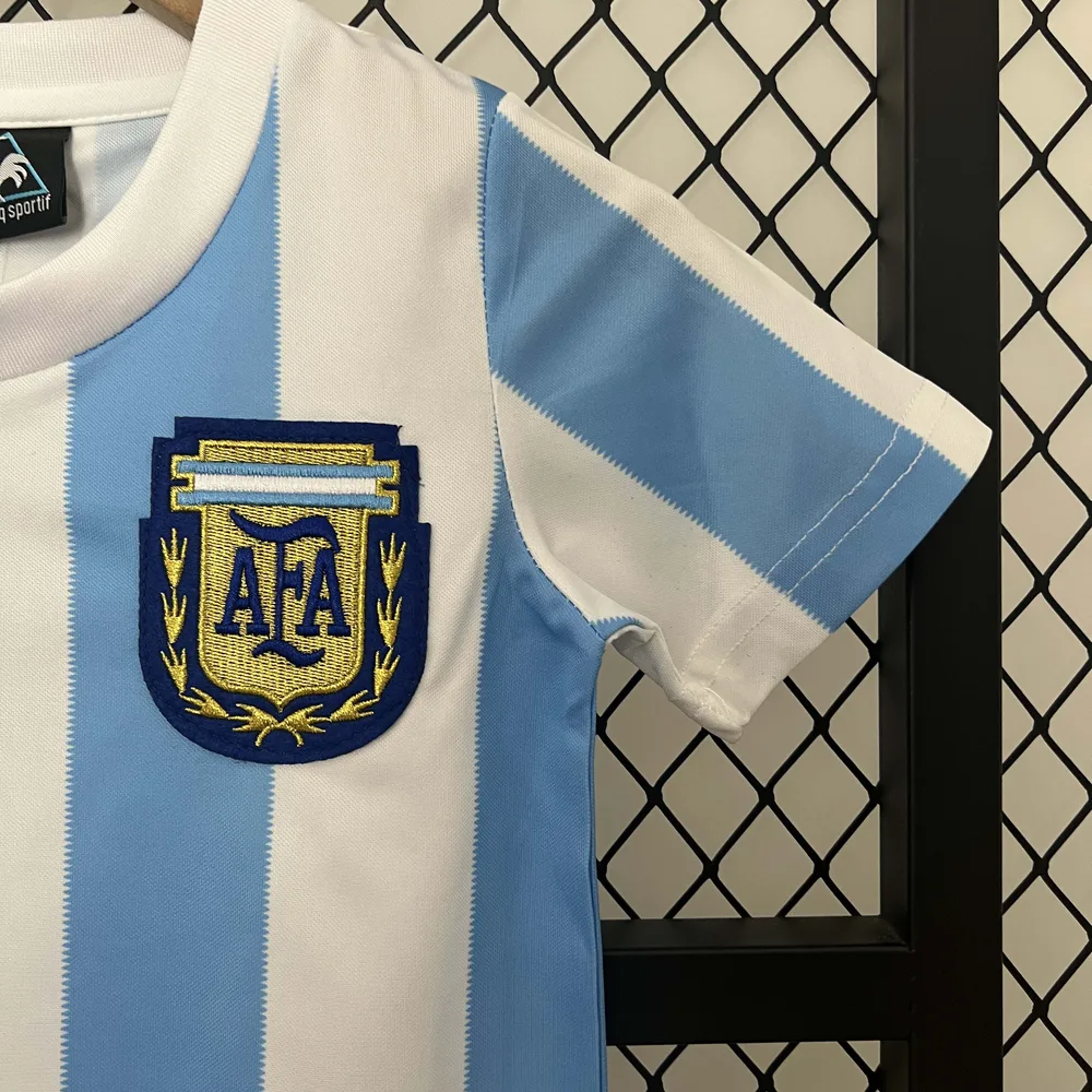 Argentina 1986 Retro Argentina National Team Home Football Shirt Kids Size 1986 — 9