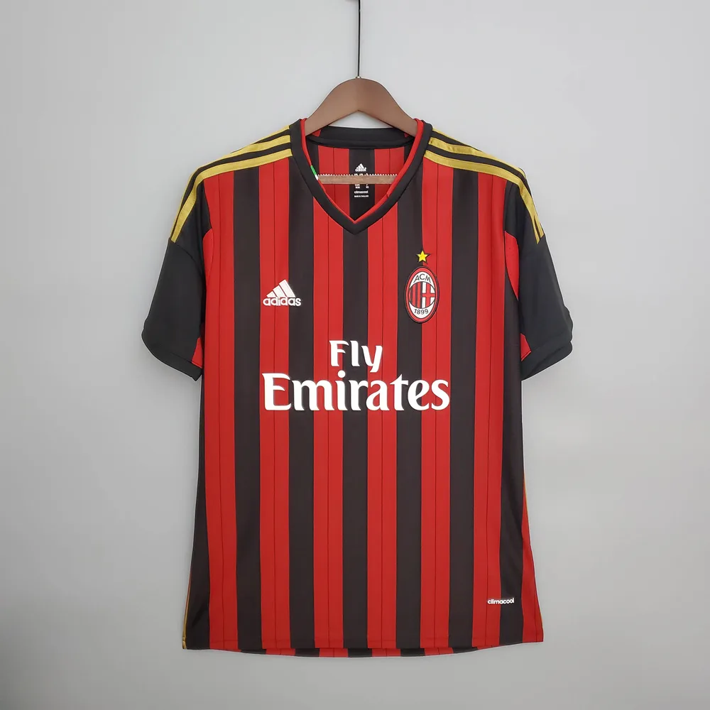 AC Milan 2013/2014 Retro AC Milan Local Camiseta de fútbol 2013/2014
