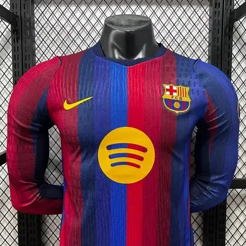 Barcelona 2026/2027 Long Sleeve Player Version Barcelona Home Football Jersey 2026/27 — 7