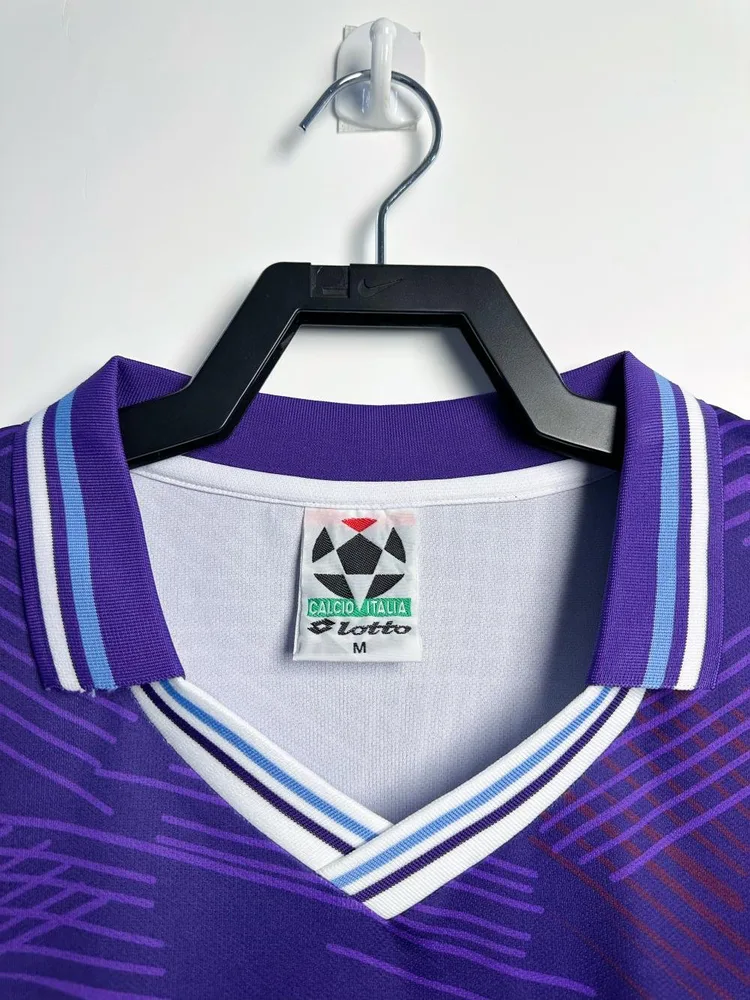 Fiorentina 1992/1993 Retro Long Sleeve Fiorentina Home Soccer Jersey 1992/1993 — 3
