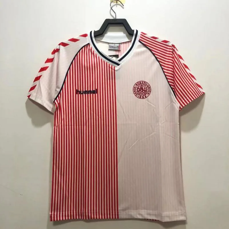 Denmark 1986 Retro Denmark National Team Away Football Shirt 1986