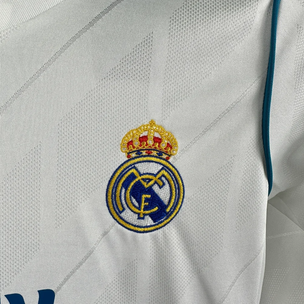 Real Madrid 2017/2018 Retro Long Sleeve Real Madrid Home Football Shirt Kids Size 2017/2018 — 7