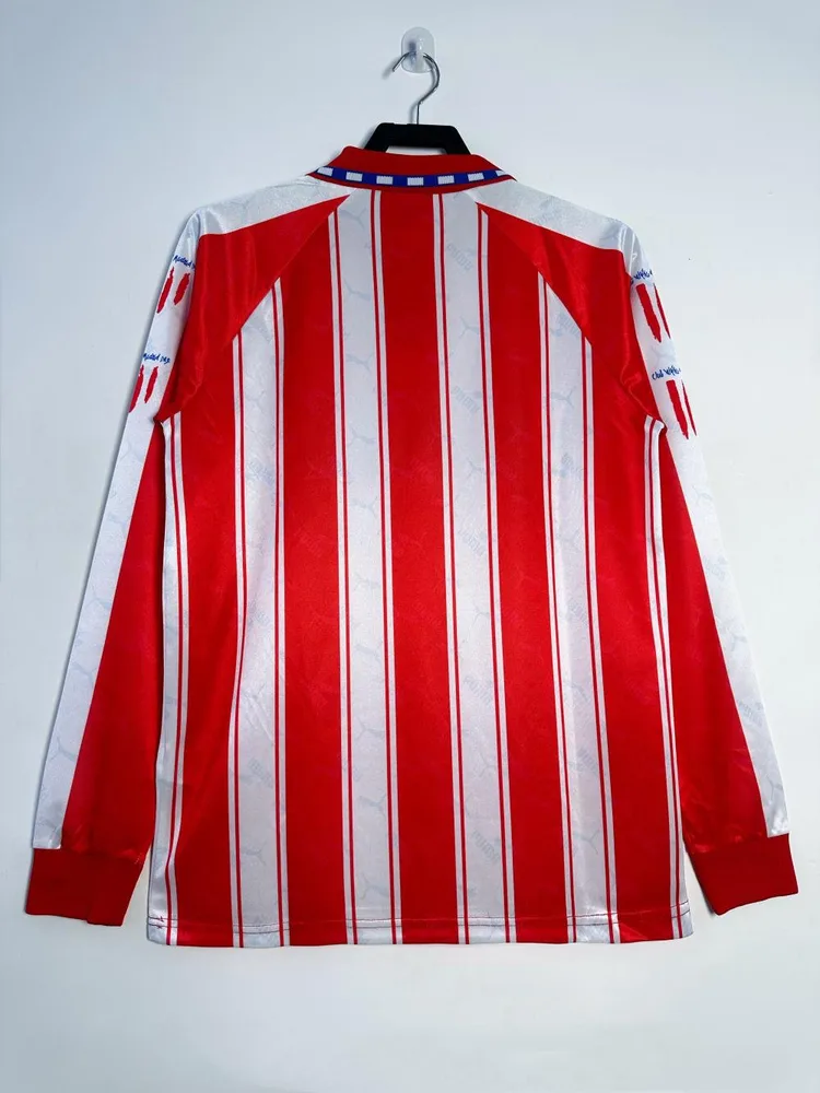 Atlético Madrid 1994/1995 Retro Long sleeve Atletico Madrid Home Soccer Jersey 1994/1995 — 2