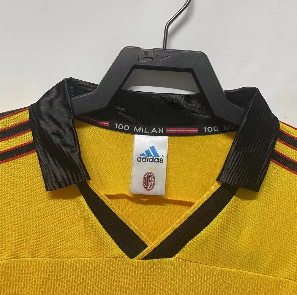 AC Milan 1999/2000 Retro AC Milan Visitante Camiseta de fútbol 1999/2000 — 3