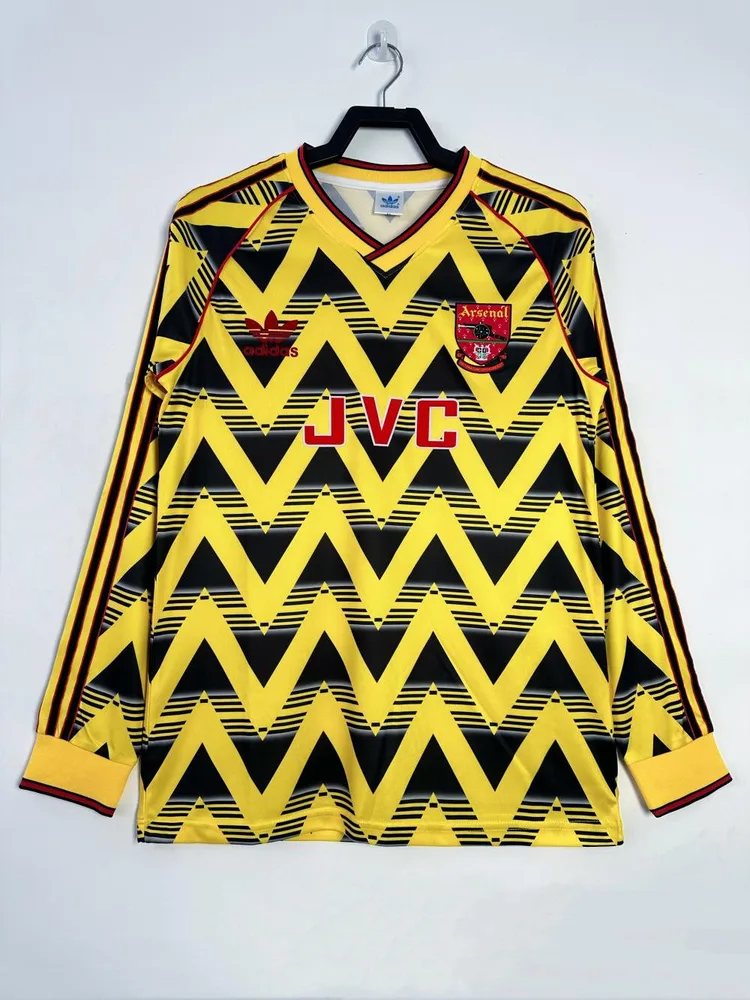 Arsenal 1991/1993 Retro Manga larga Arsenal Visitante Camiseta de fútbol 1991/1993
