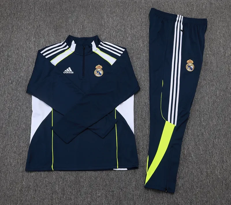 Real Madrid 2025-2026 Real Madrid Retro Royal blue Half-Pull Training Suit Football Shirt Set 2025/2026 — 7