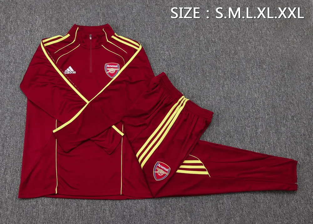 Arsenal 2025/2026 Arsenal Half-Pull Conjunto de entrenamiento Maroon Retro Edition Camiseta de fútbol Set 2025/2026 — 5
