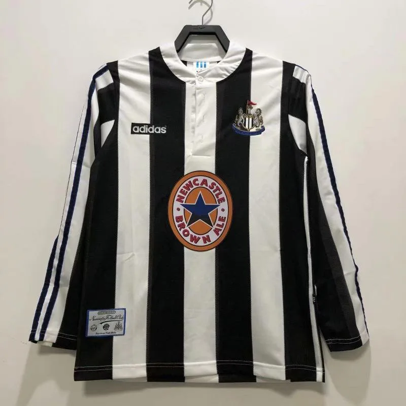 Newcastle 1995/1997 Retro Manga larga Newcastle United Local Camiseta de fútbol 1995/1997
