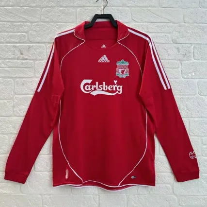 Liverpool 2006/2007 Retro Liverpool Local Football Manga larga Jersey 2006/2007