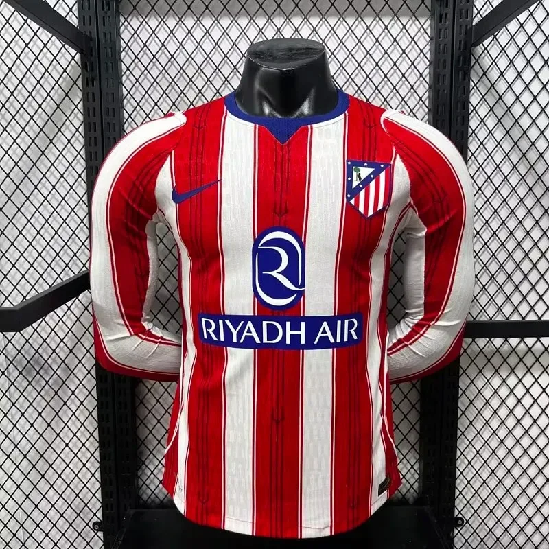 Atlético Madrid 2026/2027 Long Sleeve Player Version Atletico Madrid Home Football Jersey 2026/27
