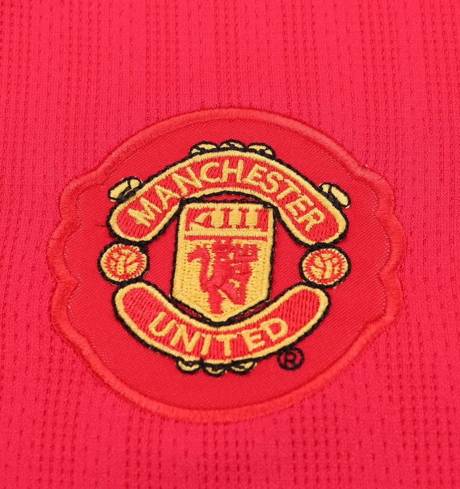 Manchester United 2007/2008 Retro Long Sleeve Manchester United Home Champions League Edition Football Shirt Kids Size 2007/2008 — 7