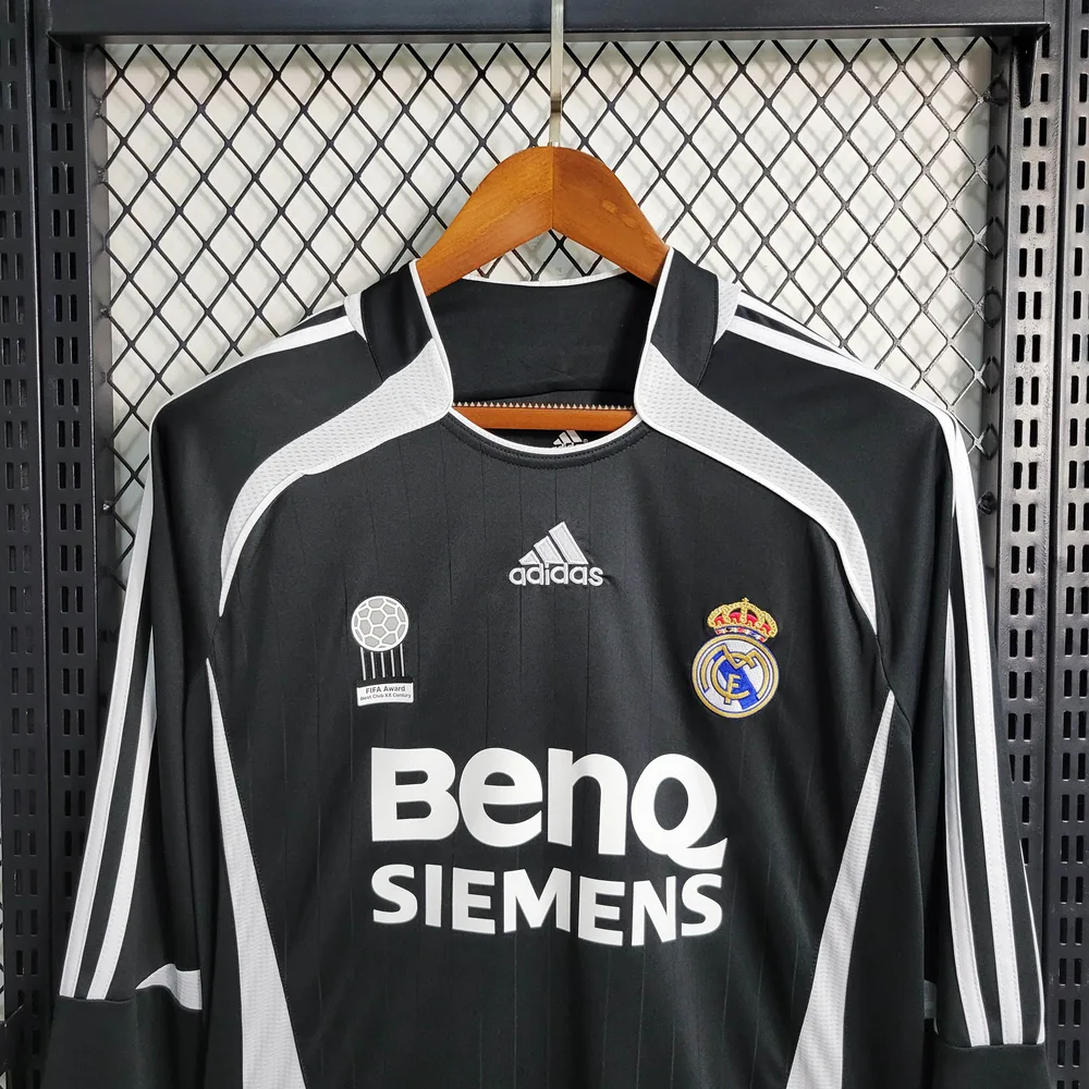 Real Madrid 2006/2007 Retro Manga larga Real Madrid Visitante Jersey 2006/2007 — 3