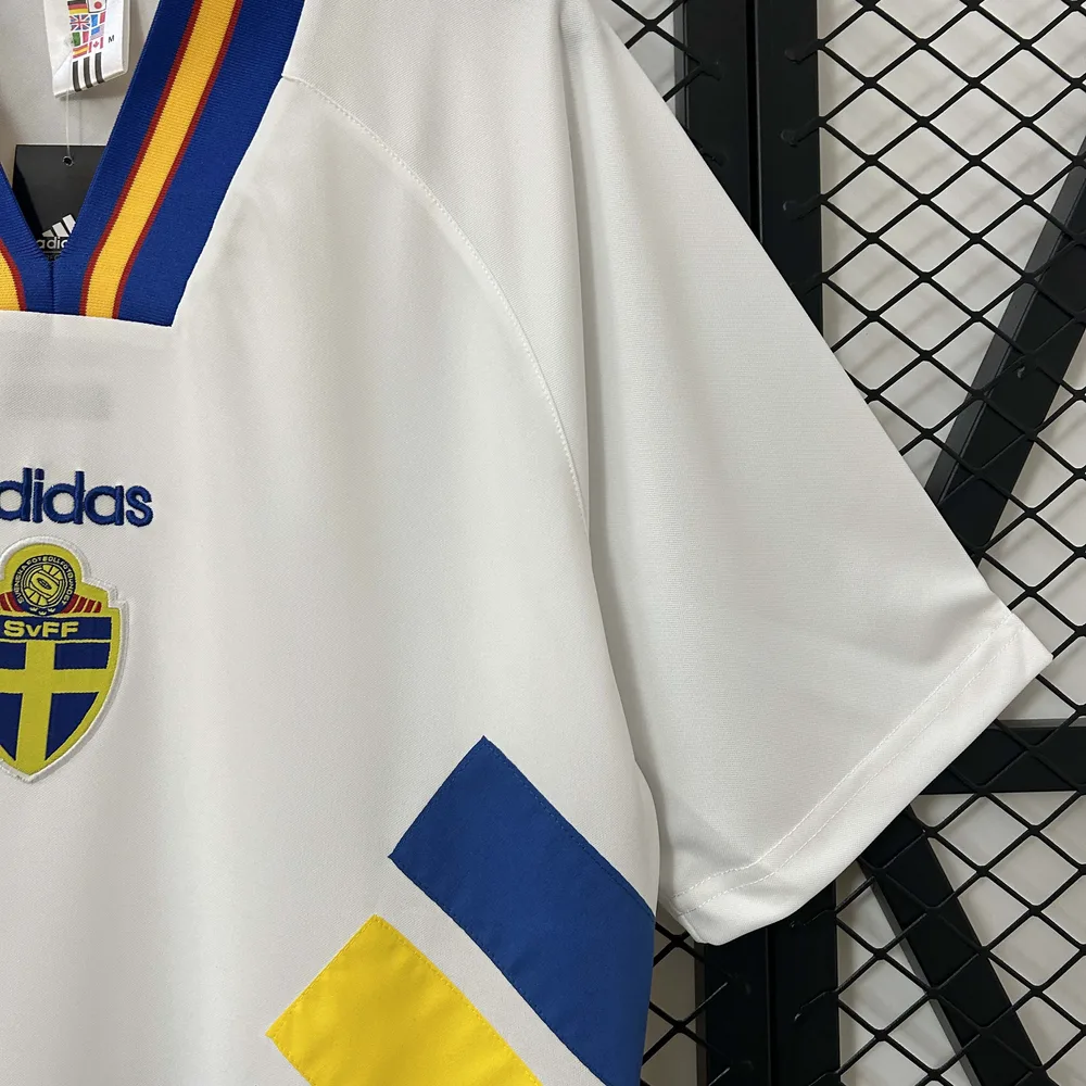 Sweden 1994 Retro Sweden Visitante Camiseta de fútbol 1994 — 6