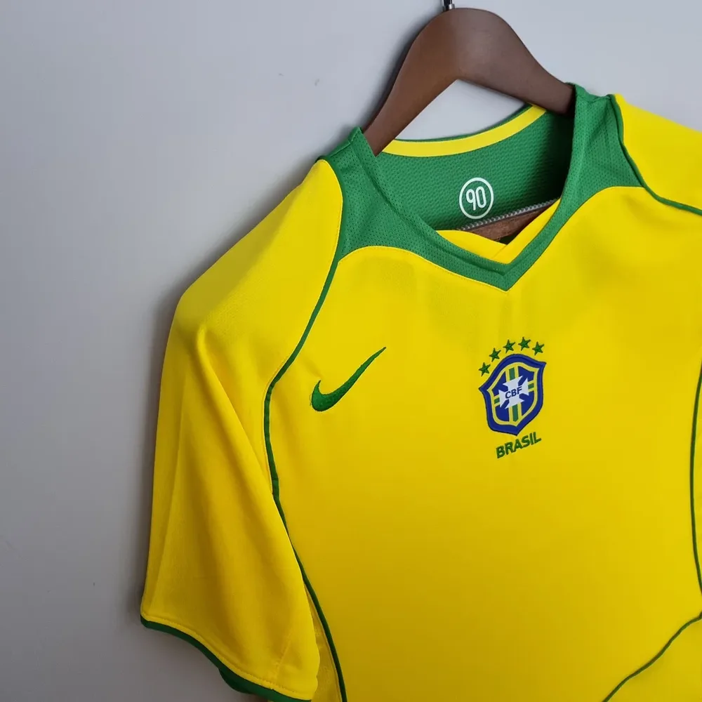 Brazil 2004 Retro Brazil Soccer Jersey Home 2004 — 3