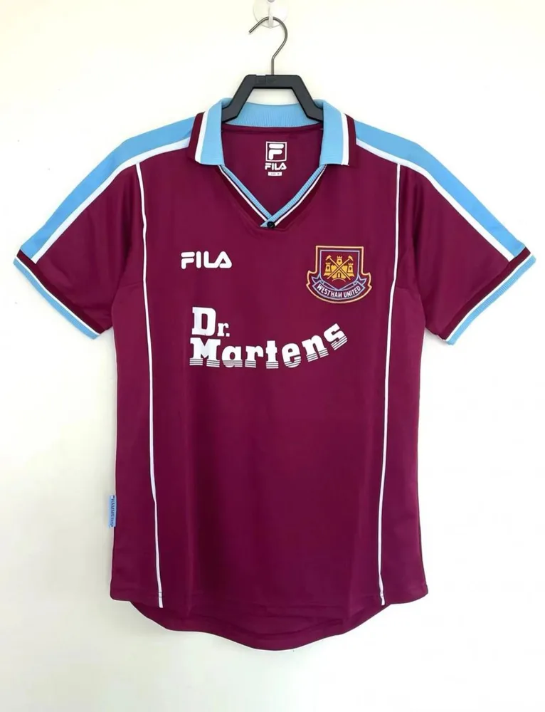 West Ham 1999-2001 Retro West Ham United Camiseta de fútbol Local 1999/2001