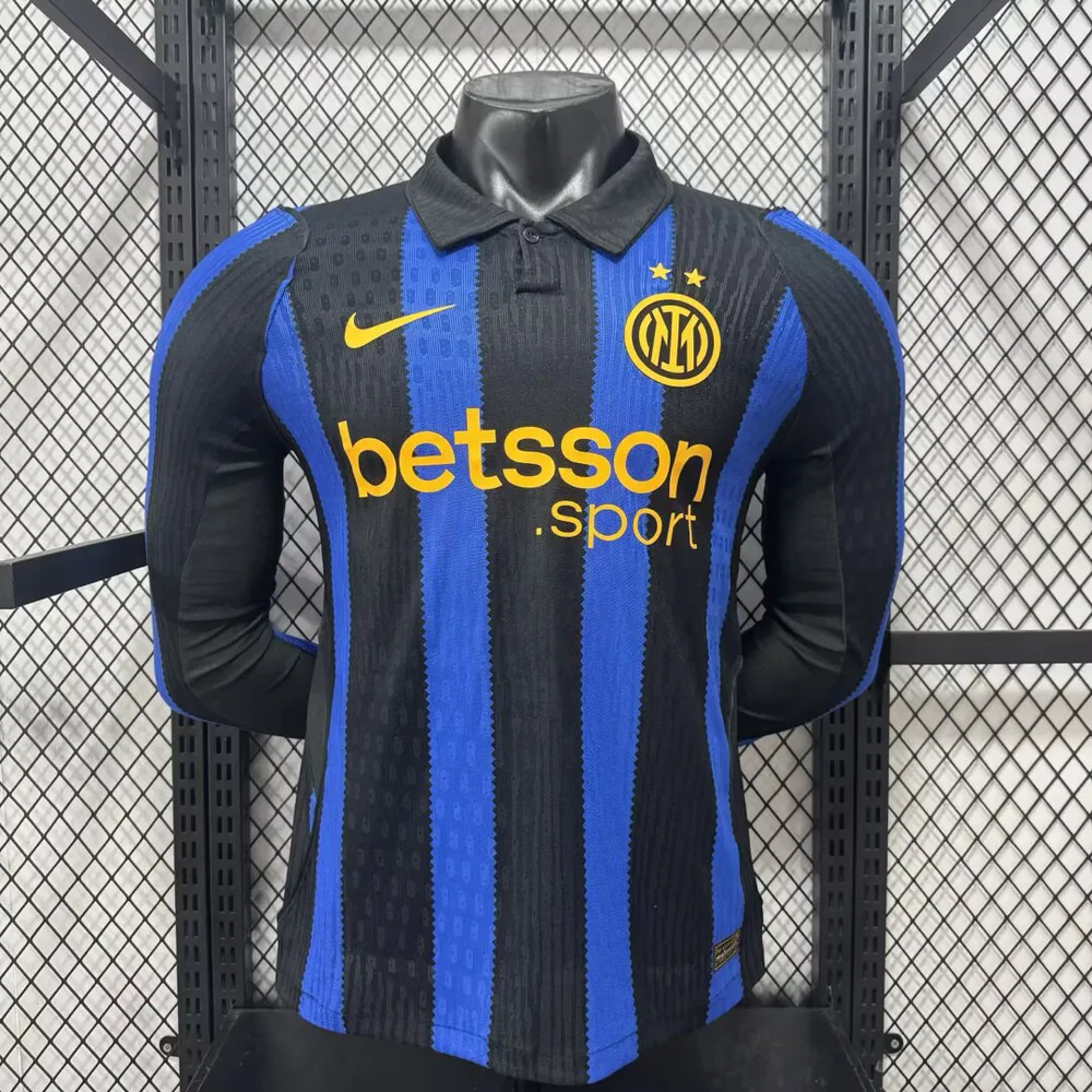 Inter Milan 2026/2027 Manga larga Versión jugador Inter Milan Local Camiseta de fútbol 2026/27