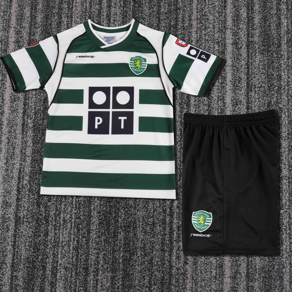 Sporting Lisbon 2001-2003 Retro Sporting Lisbon Local Camiseta de fútbol Shirt Talla infantil 2001/2003