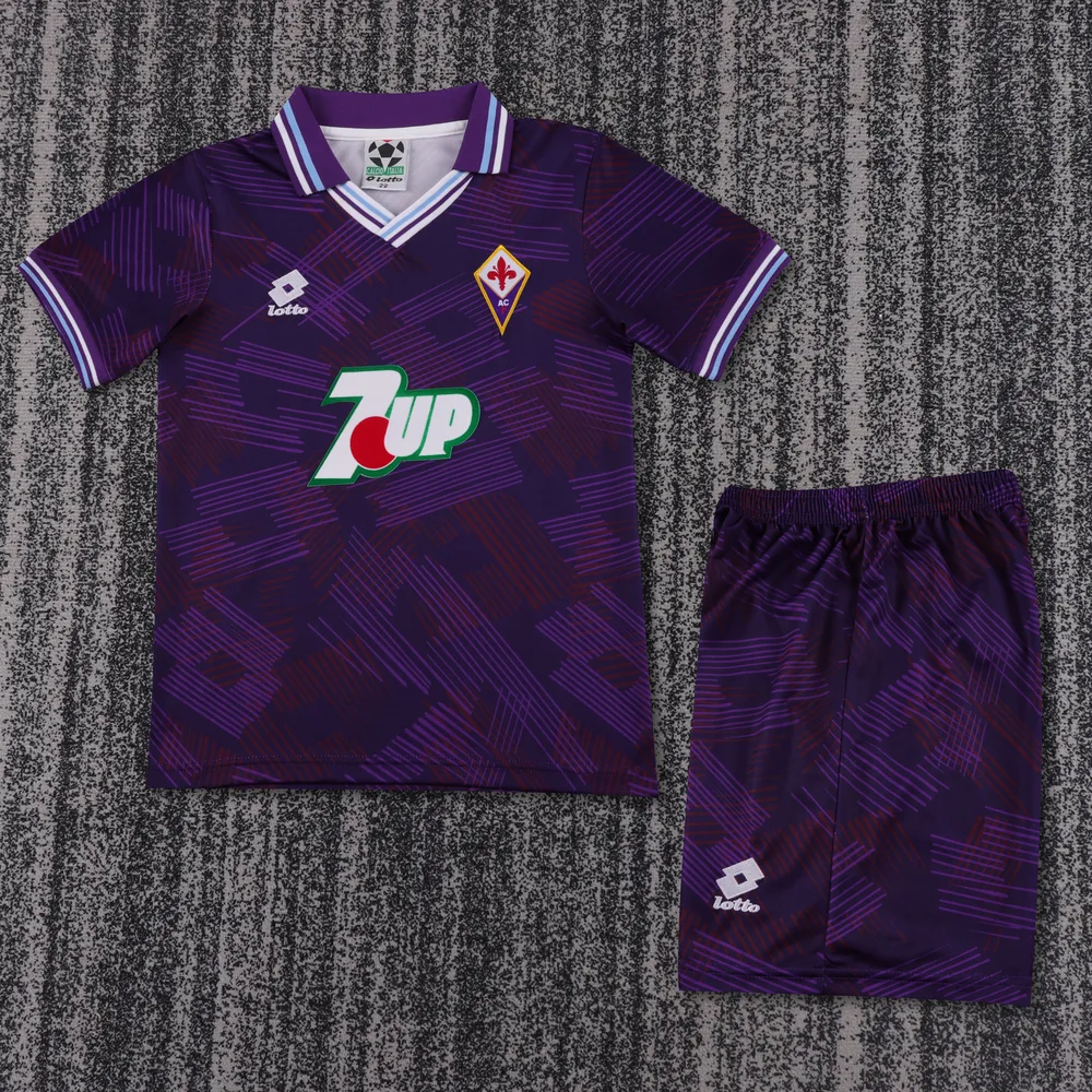 Fiorentina 1992-1993 Retro Fiorentina Local Camiseta de fútbol Talla infantil 1992/1993