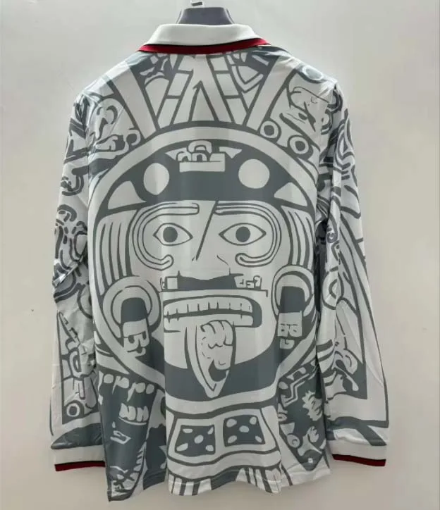 Mexico 1998 Retro Long Sleeve Mexico Away Football Shirt 1998 — 2