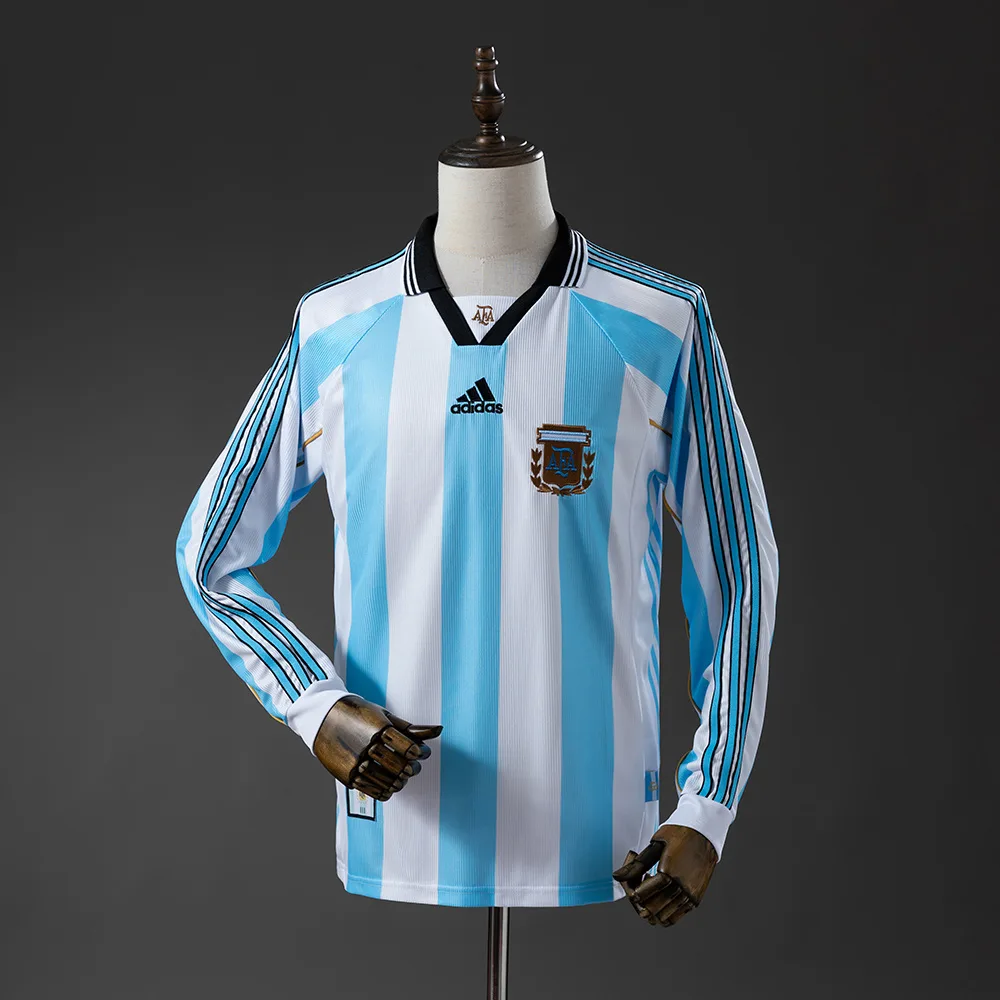 Argentina 1998 Retro Manga larga Argentina Local Jersey 1998