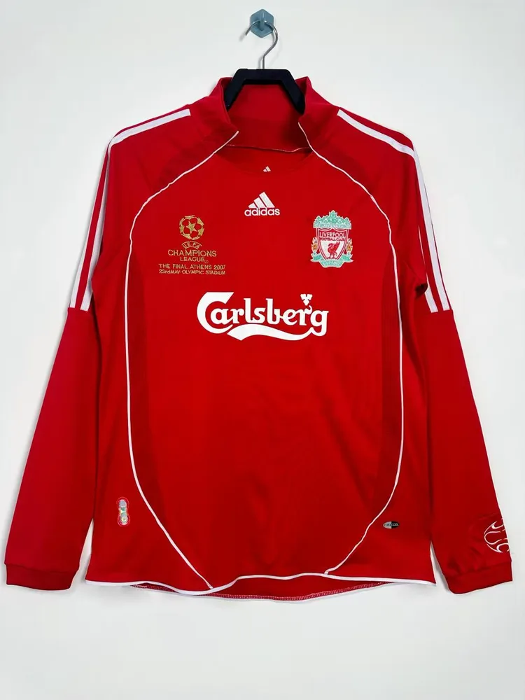 Liverpool 2006/2008 Retro Liverpool Champions League version Local Football Manga larga Jersey 2006/2008