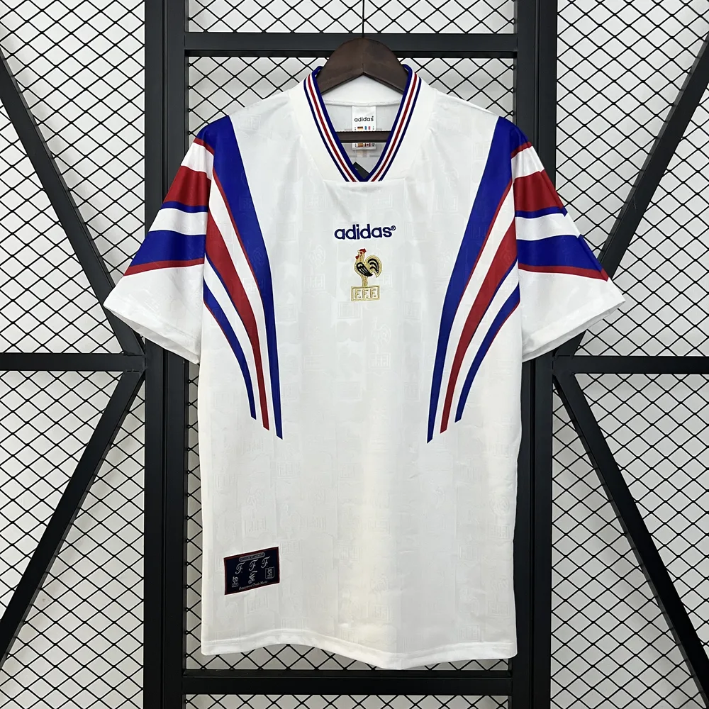 France 1996 Retro France Visitante Jersey 1996