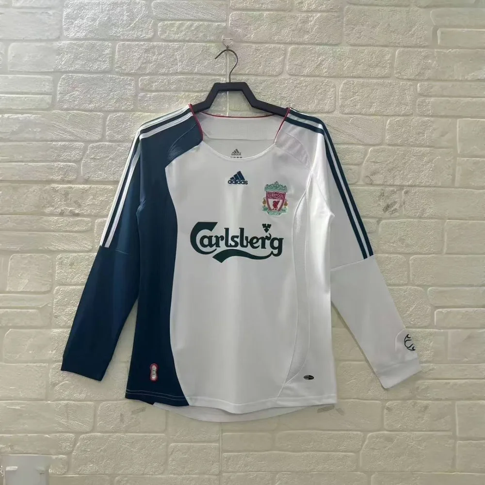 Liverpool 2006/2008 Long Sleeves Retro Liverpool Visitante Camiseta de fútbol 2006/2008