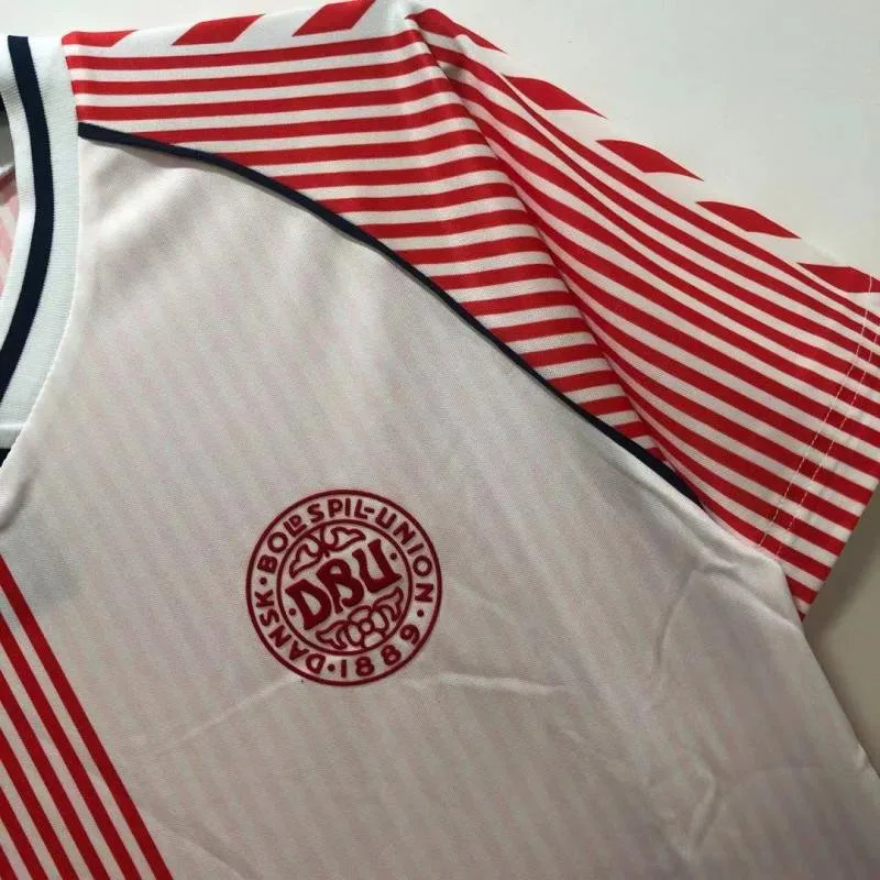 Denmark 1986 Retro Denmark National Team Visitante Camiseta de fútbol 1986 — 5
