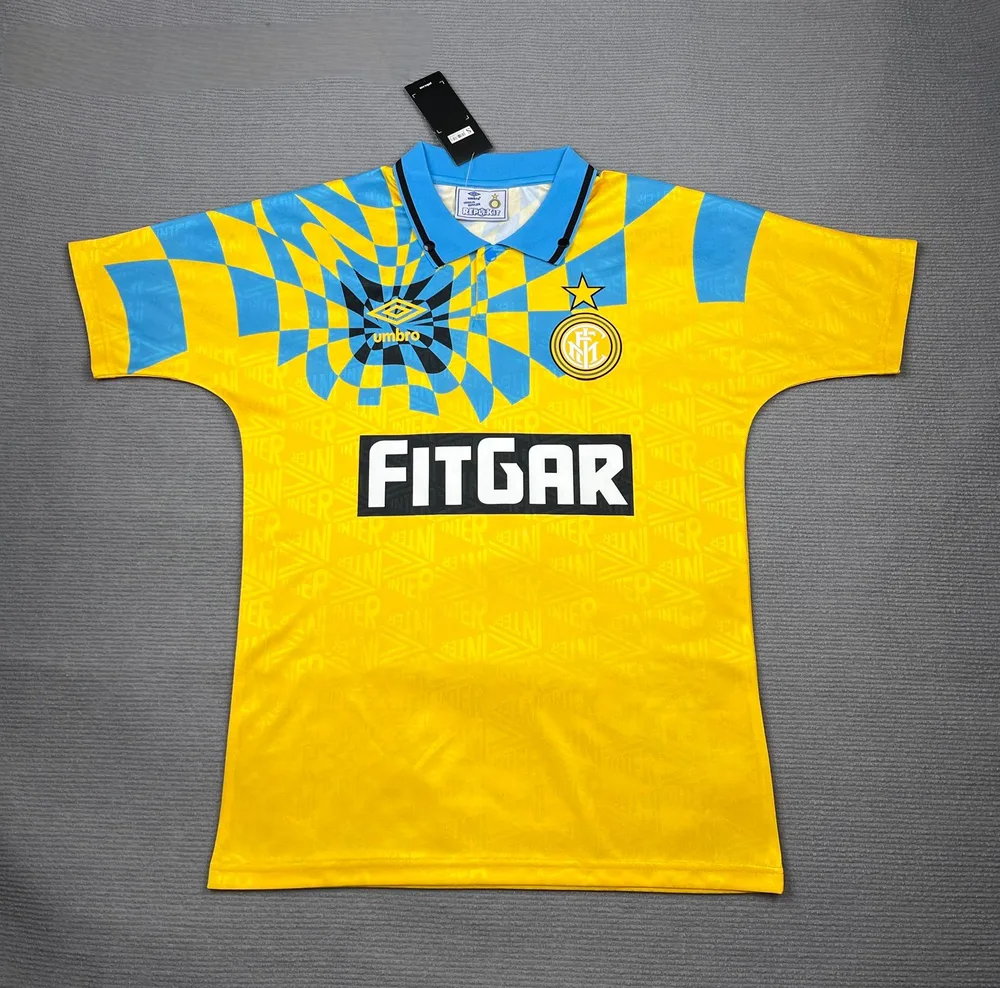 Inter Milan 1992-1993 Retro Inter Milan Tercera Visitante Camiseta de fútbol 1992/1993