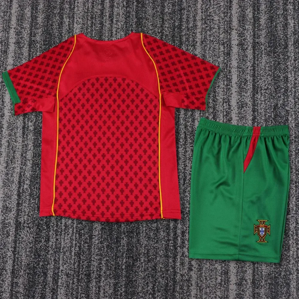 Portugal 2004 Retro Portugal Home Football Shirt Kids Size 2004 — 2